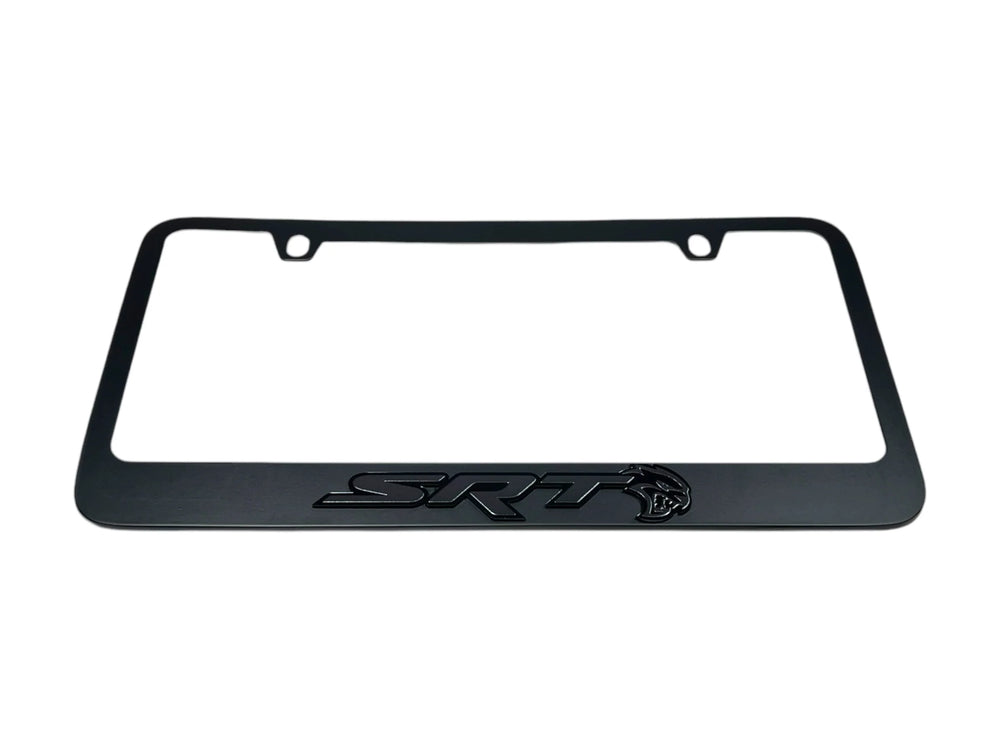 BLACK LICENSE PLATE FRAMEBLACK SRT WITH HELLCAT