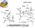 SuperPro 1979 Mazda RX-7 GS Rear Sway Bar Link Bushing Kit