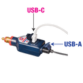 DUAL OUTPUT USBA & USBC CHARGER PLUG IN STRAIGHT DIN