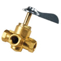 PKGD. BRASS 3-WAY SHUT OFF VALVE W/
