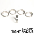 Ticon Industries 2in 45 Degree 3in CLR Tight Radius 1mm Wall Titanium Pie Cuts - 5pk