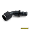 16 AN 45 DEGREE PUSH LOCK HOSE ENDBLACK