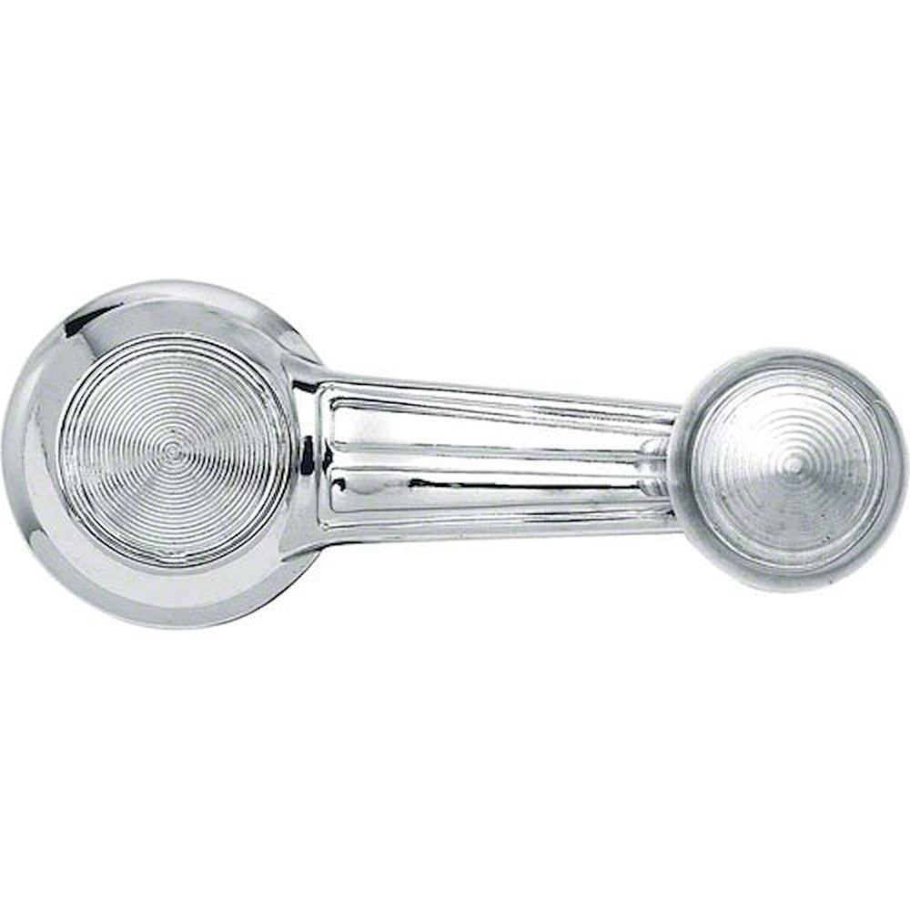 LH FRONT DOOR REGULATOR HANDLE; BRIGHT; EL CAMINO 7883