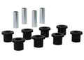 Spring - eye front and rear bushing 8 Bushings 4 Tubes Grease