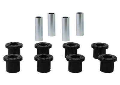 Spring - eye front and rear bushing 8 Bushings 4 Tubes Grease
