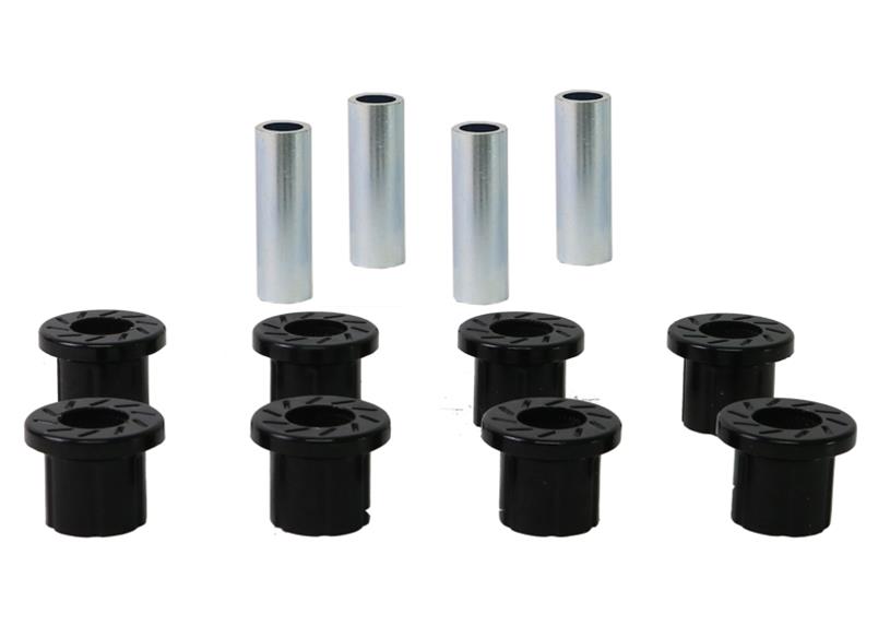 Spring - eye front and rear bushing 8 Bushings 4 Tubes Grease