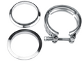 Granatelli 2.0in V-Band Mild Steel Flat Flanges w/Clamp