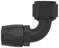 #4 90 Deg Hose End Black