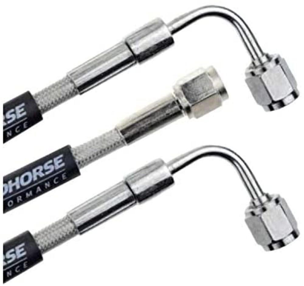 STRAIGHT 3 TO 90 DEGREE 3 27IN PRE ASSEMBLED BRAKE LINE