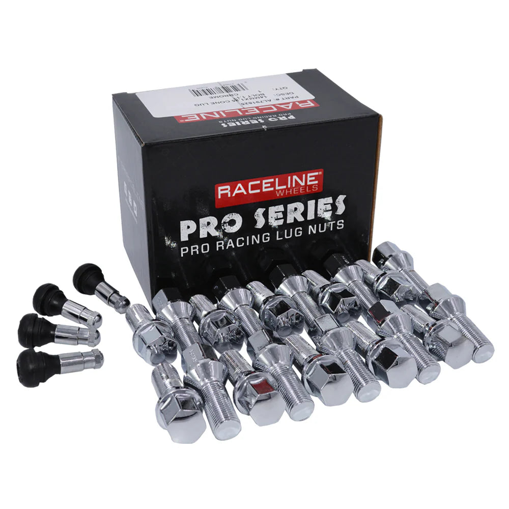 Raceline 12x1.5 28mm Chrome Lug Bolts (Set of 20)