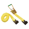 61/2FT x 2IN AUTO TIEDOWN W/RATCHET FLAT SNAP HOOKS 2000 LBS WLL (6000 LBS BREAK STRENGTH)