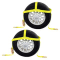 61/2FT x 2IN AUTO TIEDOWN W/RATCHET FLAT SNAP HOOKS 2000 LBS WLL (6000 LBS BREAK STRENGTH)