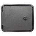MULTIPURPOSE/FUEL HATCH W/SOLID BACK THUMB LOCK BLACK