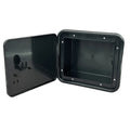 MULTIPURPOSE/FUEL HATCH W/SOLID BACK THUMB LOCK BLACK