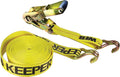 27FT X 2IN RATCHET TIEDOWN J HOOKS 3333 LBS. WLL (10000 LBS. BREAK STRENGTH)