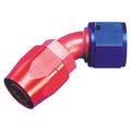 Fragola -4AN x 45 Degree Power Flow Hose End - Blue/Red