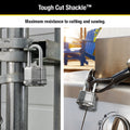 1.75IN (44MM) WIDE MAGNUM LAMINATED STEEL PADLOCK W/1.5IN (38MM) SHACKLE; 2 PACK