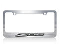1419 CORVETTE C7 Z06 LOGO (INC 73012B) BLACK LICENSE PLATE FRAME