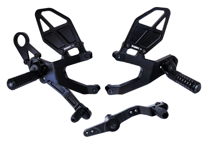 Vortex Racing Rearsets Replacement Heel Guard-Shift Bracket- Black