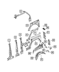 ~(1 lbs. 14X7X2)~ JL Rear Fender Closeout Panel - Passenger Side