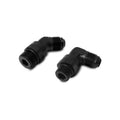 Vibrant -10AN Male to Male -8AN Straight Cut 45 Degree Adapter Fitting - Anodized Black