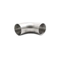 Vibrant Performance - 13350 - 90 Degree Brushed Mandrel Bend, 2.50 in. O.D; Length from Tangent: 4.13 in.