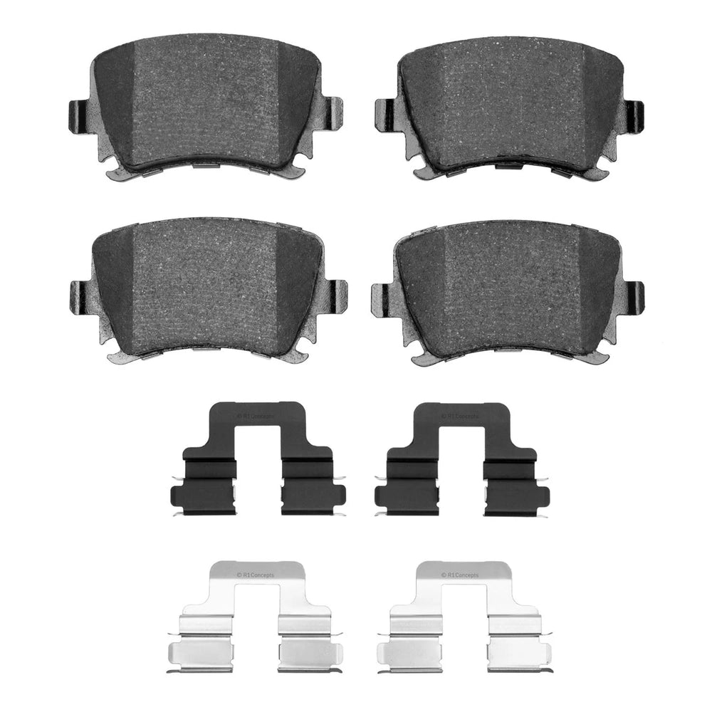 R1 00-18 Audi A4 (Mexico) Rear Ceramic Brake Pads & Hardware Kit