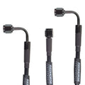 STRAIGHT 3 TO 90 DEGREE 3 15IN PRE ASSEMBLED BRAKE LINE BLACK