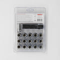Raceline Spline Lug Nut Kit with Spline Key 12 x 1.5 - 16 Pack - Chrome