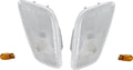 Front Clear Side Marker Light Kit w/ Amber Bulbs for Jeep 97-06 Jeep TJ Wrangler RT Off Road