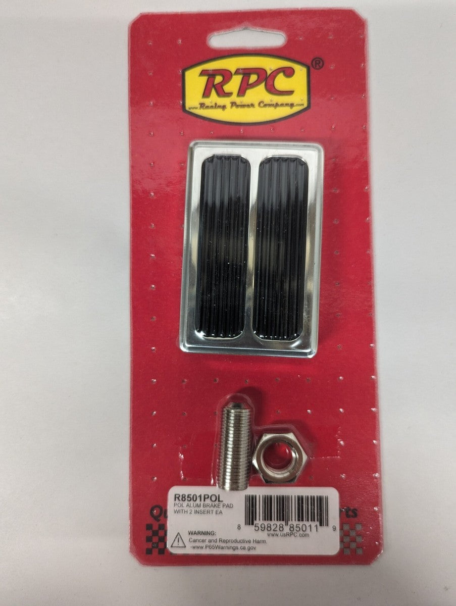 POLISHED ALUMINUM BRAKE PAD WITH TW