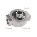 ADAPTER, FILTER, ALUMINUM 3/4" NPT,