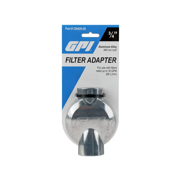 ADAPTER, FILTER, ALUMINUM 3/4" NPT,