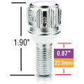 Gorilla LUG BOLT LOCK CONE 12-1.25 BLK 22MM