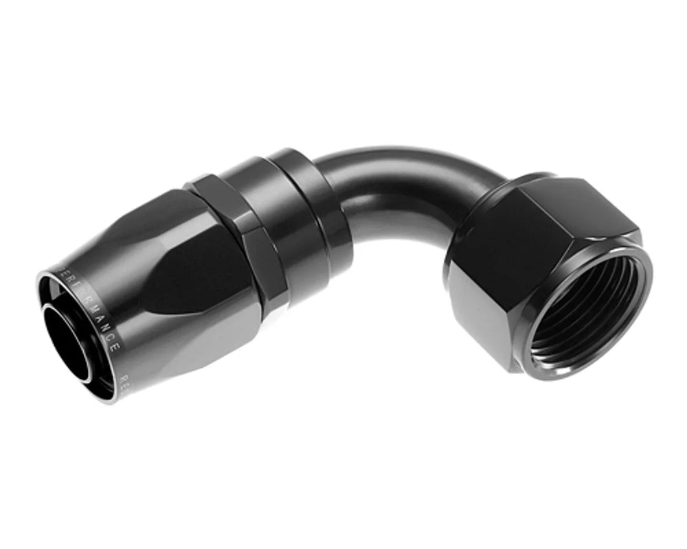 12 120 DEGREE FEMALE ALUMINUM HOSE END RED&BLUE