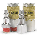 COUPLERS HIGH FLOW 1/4IN NPT M & F QUICK CONNECT STUDS 1/4IN M & F WITH VIAIR LOGO