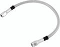 Twin Power 21 Inch Clear Coated Dot Stainless Steel Brake Hose AN-3