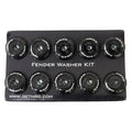 NRG Fender Washer Kit w/Color Matched M6 Bolt Rivets For Plastic (Black) - Set of 10