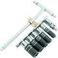 BikeMaster 1/4in Drive T-Handle Wrench Set - Metric 6-pt Sockets (8mm/10mm/12mm/13mm/14mm)