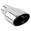 OVAL ROUND DOUBLE WALL SS EXHAUST TIP 3.00IN ID / 5.50INX3.50IN OD