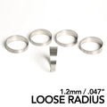 Ticon Industries 1.50in 45 Degree 2.2D/3.3in CLR LR 1.2mm/.047in Wall Titanium Pie Cuts - 5pk