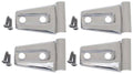 Kentrol 07-18 Jeep Wrangler JK Door Hinge Overlays 4 Pieces 2 Door - Polished Silver