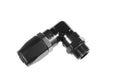 8AN Hose End to 8AN ORB Male Swivel 90Deg Black