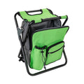 CAMPING STOOL BACKPACK COOLER GREEN
