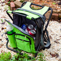 CAMPING STOOL BACKPACK COOLER GREEN