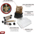 PERFORMANCE TOOL 63PIECE TITANIUM DRILL BIT SET