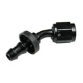 Fragola -4AN Push-Lite End 45 Degree - Black