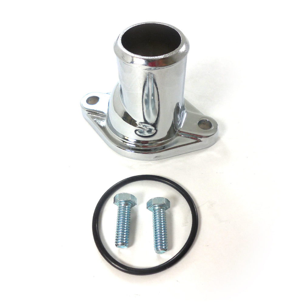 Chevy V8 Steel Str Up Water Neck Chrome