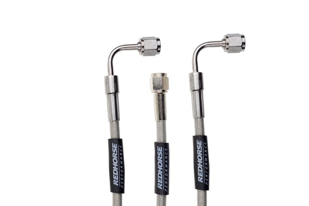 STRAIGHT 3 TO 90 DEGREE 3 24IN PRE ASSEMBLED BRAKE LINE