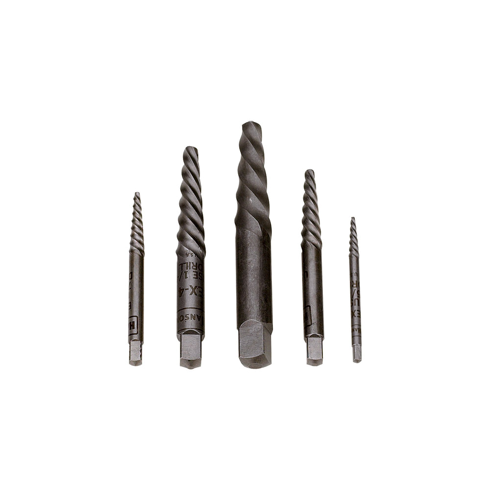 5PC SPIRAL FLUTE SCREW EXTRACTOR SETEX16 LEFT HAND DESIGN